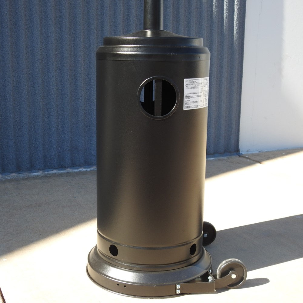 Hiland 90" Tall Commercial Patio Heater - Black- BURN-2400-BLK- Close Up Detail Case