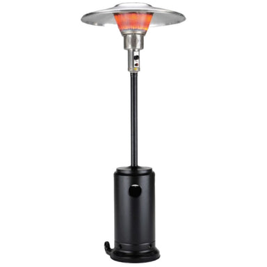 Hiland 90" Tall Commercial Patio Heater - Black- BURN-2400-BLK- Main View