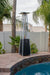 Hiland 91" Tall Quartz Residential Glass Tube Heater- Matte Black- HLDS01-GTPC- Lifestyle Pool