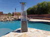Hiland 94" Tall Commercial Triangle Glass Tube Heater -Hammered Silver- HLDS01-CGTCB- Lifestyle Pool