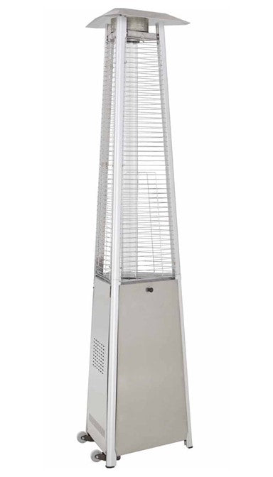 Hiland 94" Tall Commercial Triangle Glass Tube Heater -Stainless Steel-HLDS01-CGTSS- Main View