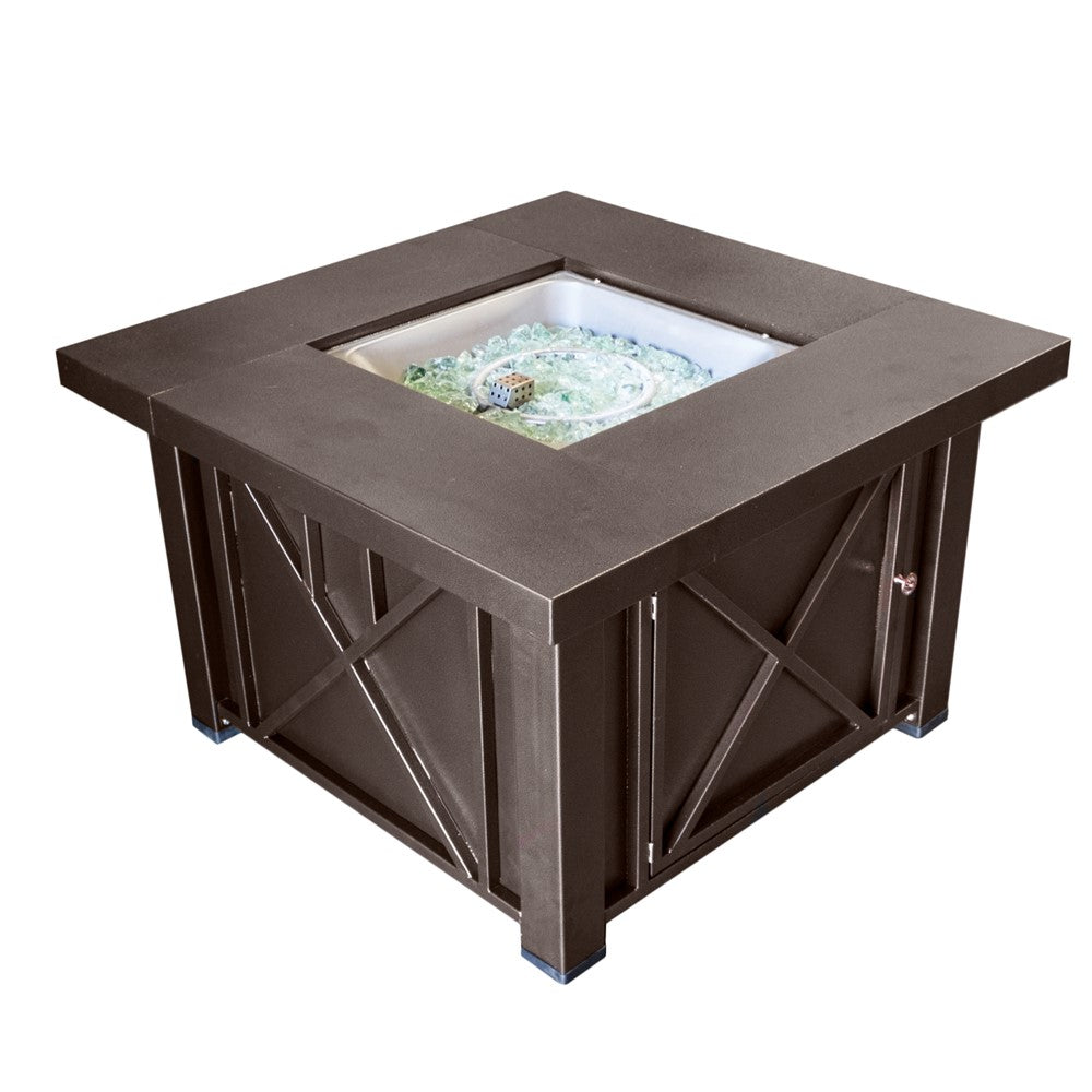 Hiland Decorative Fire Pit -Hammered Bronze-GSF-DGH- Main View