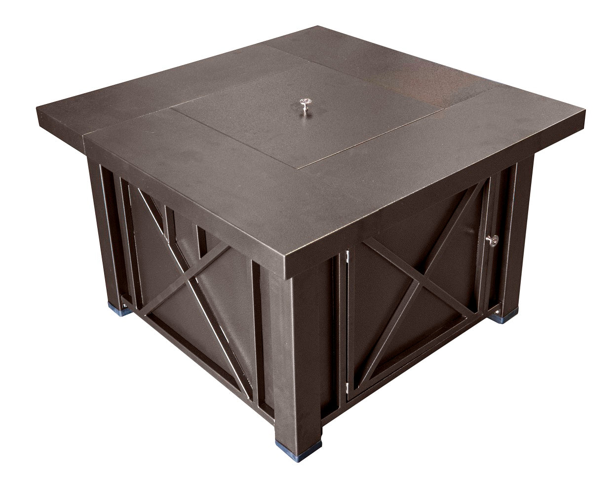 Hiland Decorative Fire Pit -Hammered Bronze-GSF-DGH- Side View