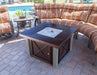 Hiland Decorative Fire Pit with Stainless Steel Legs and Lid -Hammered Bronze- GSF-DGHSS-  Lifestyle Patio