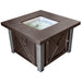 Hiland Decorative Fire Pit with Stainless Steel Legs and Lid -Hammered Bronze- GSF-DGHSS- Main View