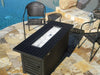 Hiland Finish Aluminum Rectangular Fire Pit With Wind Screen- Black Mocha - AFP-RT-WS- Lifestyle Pool