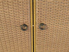 Hiland Fire Pit Rectangular Bar Height Granite Top with Wind Screen - Mocha Brown- AFP-BAR-SLT- Wicker Frame