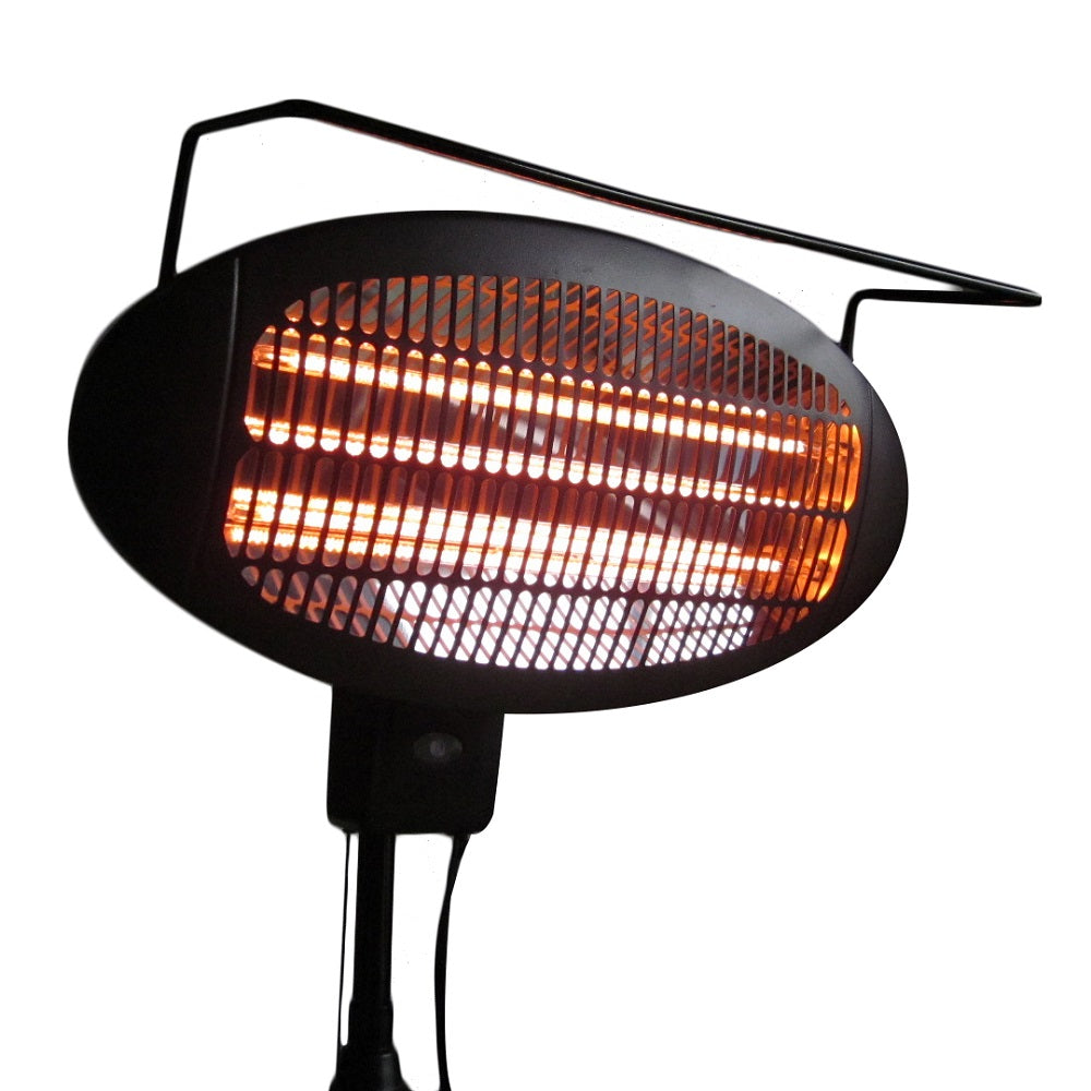 Hiland Freestanding Electric Heater in Black-HIL-1500DI- Close up Detail Heater