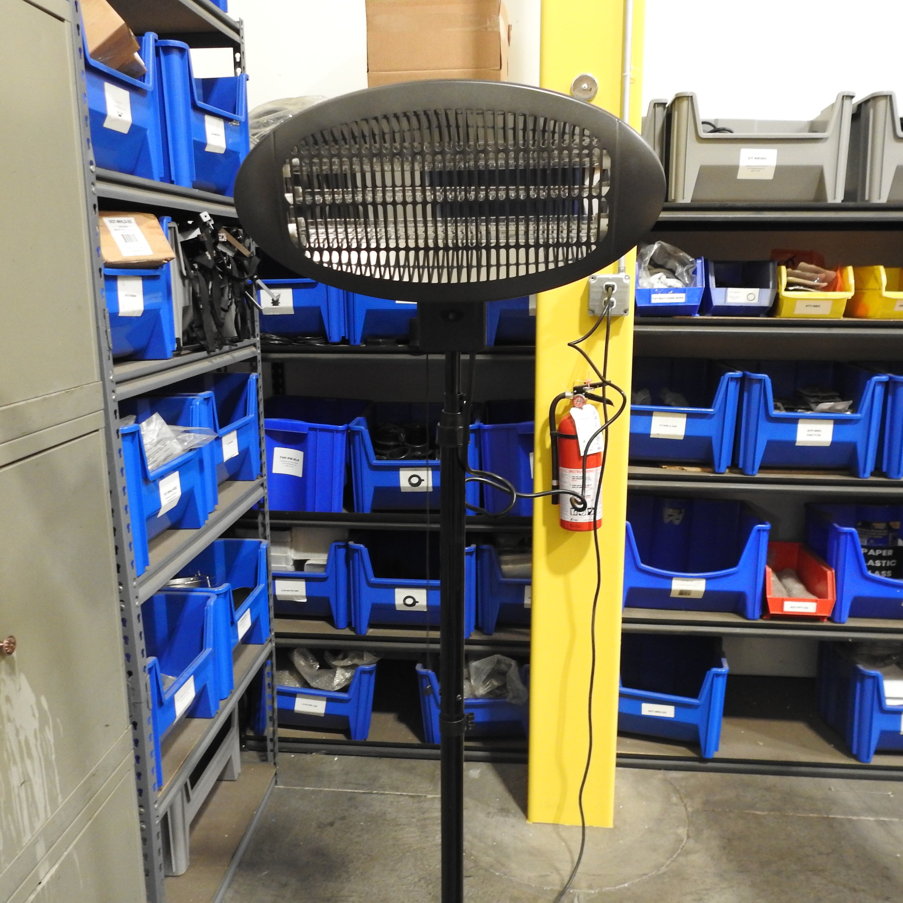 Hiland Freestanding Electric Heater in Black-HIL-1500DI- Lifestyle Heater Off