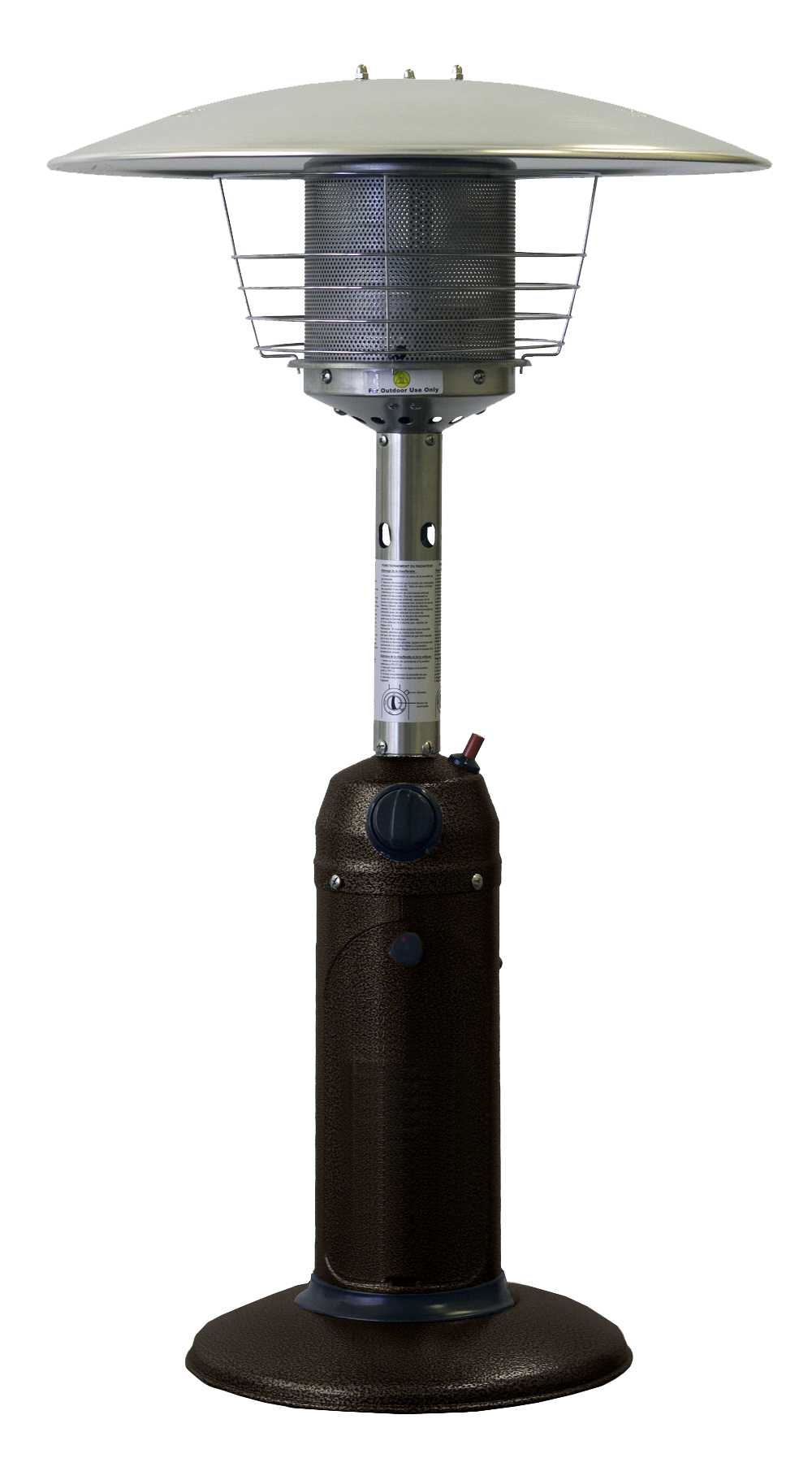 Hiland Outdoor Tabletop Patio Heater - Hammered Bronze- HLDS032-CG- Front View