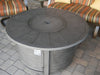 Hiland Round Fire Pit - Brushed Wood - FS-2017-FPT-Lifestyle Patio Lid Close