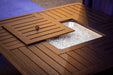 Hiland Square Extruded Aluminum Firepit with Lid-F-1108-FPT- Close up Detail