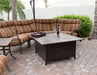 Hiland Square Extruded Aluminum Firepit with Lid-F-1108-FPT- Lifestyle Patio