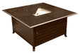 Hiland Square Extruded Aluminum Firepit with Lid-F-1108-FPT- Main View