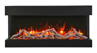 Remii by Amantii 40" BAY-SLIM Series 3 Sided Glass Electric Fireplace- 40-BAY-SLIM- Main View