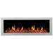 Litdeeer Gloria II 58 Seamless Push-in Electric Fireplace with Reflective Fire Glass_White_-ZEF58VAW-Natural Flame