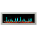  Litdeeer Gloria II 58 Seamless Push-inElectric Fireplace with Reflective Fire Glass_White_-ZEF58VAW-Skyblue