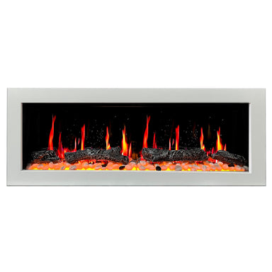 Litedeer Gloria II 48 Seamless Push-in Electric Fireplace_White_-ZEF48XW-Blaze Midsummer Flame