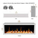 Litedeer Gloria II 48 Seamless Push-in Electric Fireplace with Acrylic Crushed Ice Rocks_White_-ZEF48XCW-Dimensions