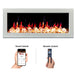Litedeer Gloria II 48 Seamless Push-in Electric Fireplace with Acrylic Crushed Ice Rocks_White_-ZEF48XCW-Remote