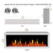 Litedeer Gloria II 48 Seamless Push-in Electric Fireplace with Reflective Fire Glass_White_-ZEF48XAW-Dimensions