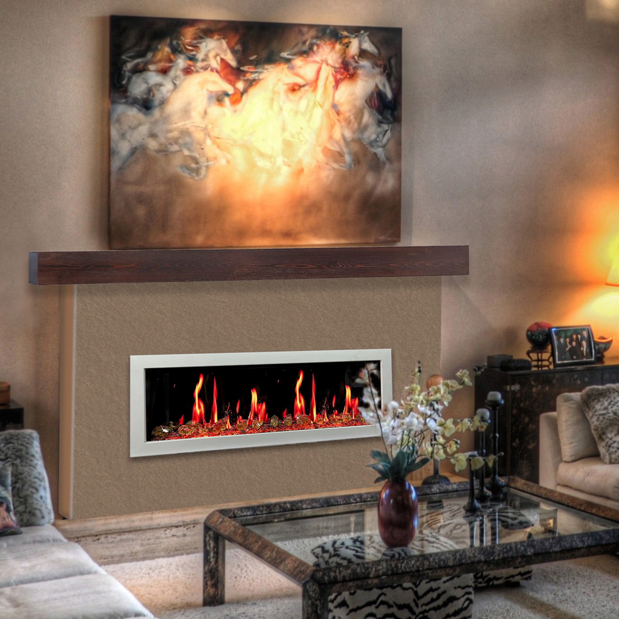 Litedeer Gloria II 48 Seamless Push-inElectricFireplacewithReflectiveFireGlass_White_-ZEF48XAW-Lifestyle Living Room