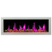 LitedeerGloriaII48Seamless Push-in Electric Fireplace with Reflective Fire Glass_White_-ZEF48XAW-Magenta