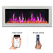 Litedeer Gloria II 48 Seamless Push-in Electric Fireplace with Reflective Fire Glass_White_-ZEF48XAW-Remote