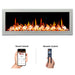 Litedeer Gloria II 58 Seamless Push-in Electric Fireplace with Acrylic Crushed Ice Rocks_White_-ZEF58VCW-Control