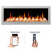 Litedeer Gloria II 58 Seamless Push-in Electric Fireplace with Acrylic Crushed Ice Rocks_White_-ZEF58VCW-Control
