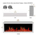 Litedeer Gloria II 58 Seamless Push-in Electric Fireplace with Acrylic Crushed Ice Rocks_White_-ZEF58VCW-Diamonds