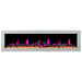 Litedeer  Gloria II 68 Seamless Push-in Electric Fireplace_White_-ZEF68XW-Blaze Magenta Flame