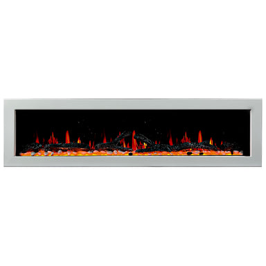   Litedeer Gloria II 68 Seamless Push-in Electric Fireplace_White_-ZEF68XW-Blaze Midsummer Flame