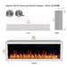 Litedeer Gloria II 68 Seamless Push-in Electric Fireplace_White_-ZEF68XW-Dimensions