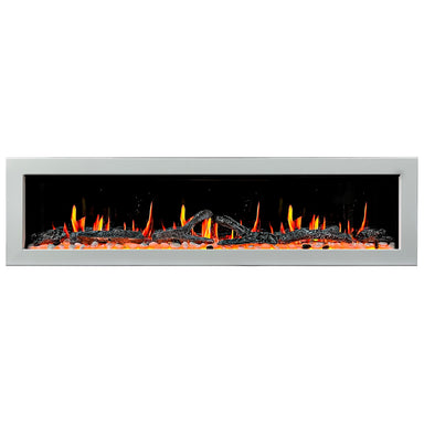 Litedeer GloriaII 68 Seamless Push-in Electric Fireplace_White_-ZEF68XW-Main View