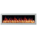 Litedee Gloria II 68 Seamless Push-in Electric  Fireplace with Acrylic Crushed Ice Rocks_White_-ZEF68XCW-Acrylic Ember