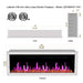 Litedeer Gloria II 68 Seamless Push-in Electric Fireplace with Reflective Fire Glass_White_-ZEF68XAW-Dimensions
