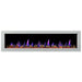 Litedeer Gloria II 68 Seamless Push-in Electric Fireplace with Reflective Fire Glass_White_-ZEF68XAW-Violet Blue