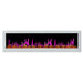 Litedeer Gloria II 78 Seamless Push-in Electric Fireplace with Reflective Fire Glass_White_-ZEF78VAW-Magenta