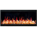 LitedeerLatitude45UltraSlimBuilt-inElectricFireplaceAcrylicCrushedIceRocks-ZEF45XC-FlameView