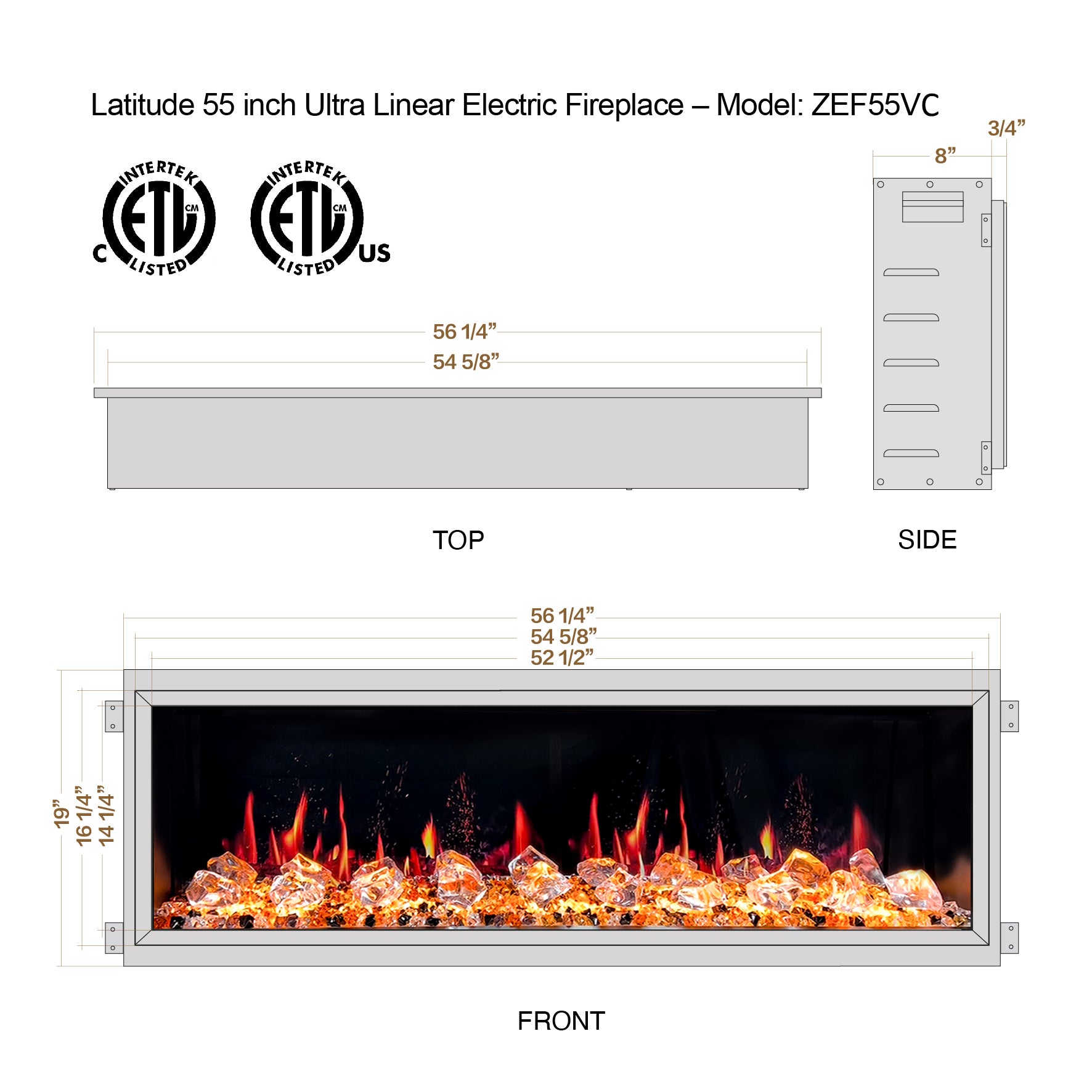 LitedeerLatitude55Built-inLinearElectricFireplace_AcrylicCrushedIceRocks_Multi-color_-Dimensions
