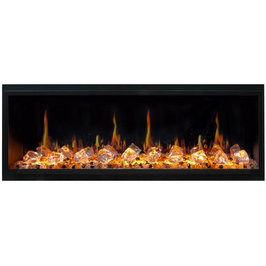 LitedeerLatitude55Built-inLinearElectricFireplace_AcrylicCrushedIceRocks_Multi-color_-Flame View