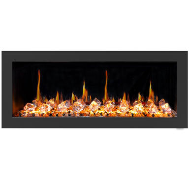 Litedeer LatitudeII 48 Seamless Push-in Electric Fireplace_Acrylic Crushed Ice Rocks_-ZEF48XC-Main View