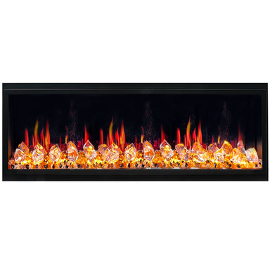 Litedeer Latitude II 58 Seamless Push-in Electric Fireplace_ Acrylic Crushed Ice Rocks-ZEF55VC-Blaze Midsummer