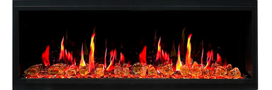 Litedeer Latitude II 58 Seamless Push-in Electric Fireplace_Reflective FireGlass_LusterCopper_-ZEF55VA-Blaze Midsummer Flame