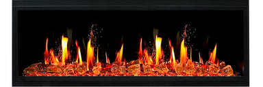 Litedeer Latitude II 58 Seamless Push-in Electric Fireplace_Reflective Fire Glass_Luster Copper_-ZEF55VA-Main View