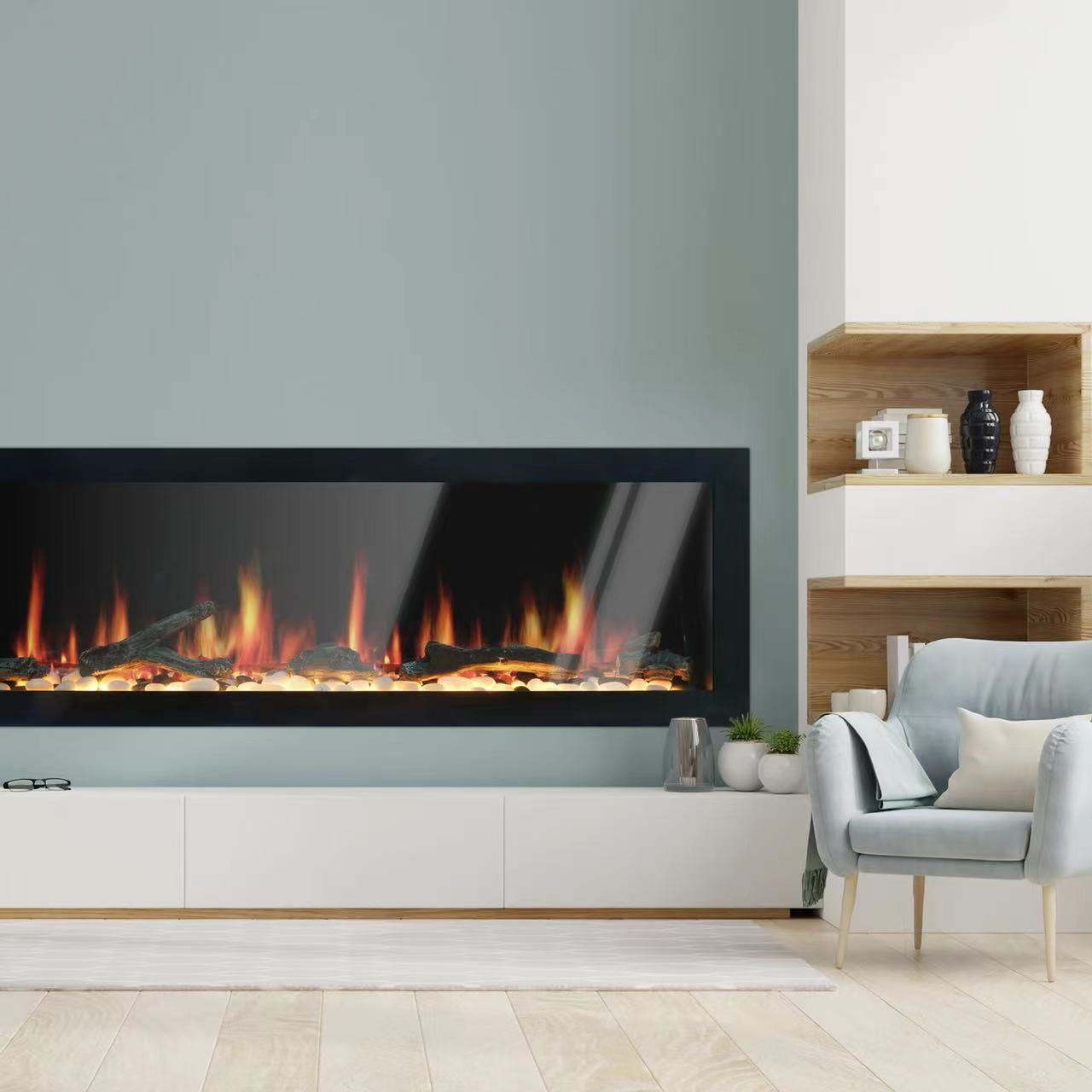 Litedeer Latitude II 68 Seamless Push-in Electric Fireplace_Original_-ZEF68X-Built-in