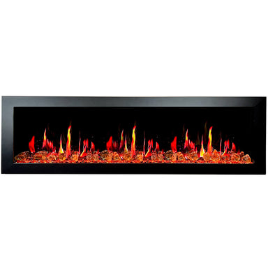 Litedeer Latitude II 68 Seamless Push-in Electric Fireplace_Reflective Fire Glass_Luster Copper_-ZEF68XA-Main View