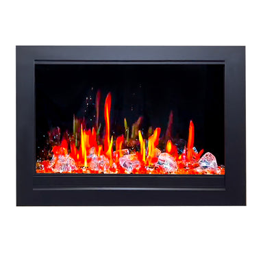 Litedeer LiteStar 33 inch Smart Electric Fireplace Inserts_Crystal Pebble_-ZEF38VC-33-C-Natural Flame
