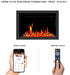 Litedeer LiteStar 33 inch Smart Electric Fireplace Inserts_Luster Copper- Amber Glass_-ZEF38VC-33-A-Control